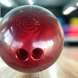 Vintage Ebonite Personal 300 Red Marble 15.8 Lb Bowling Ball